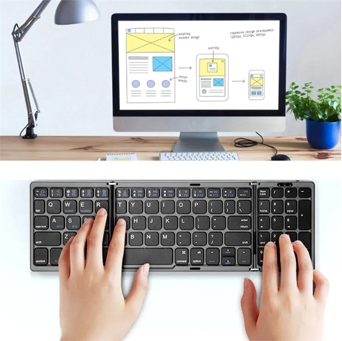 Беспроводная складная клавиатура Folding Keyboard B089 10171 - фото 252