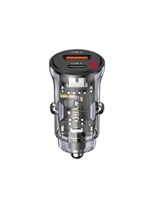Автомобильное зарядное устройство USAMS US-CC164 C32 30W A+C Mini, цвет черный 10326
